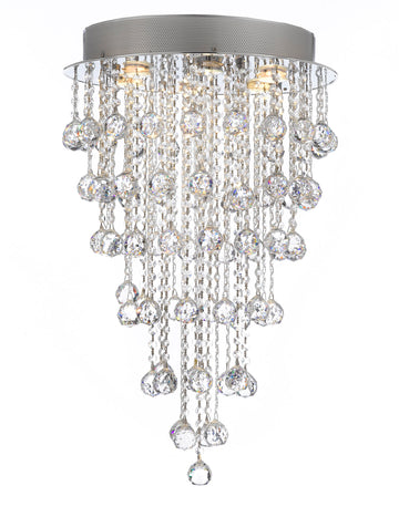 Modern Contemporary Chandelier "Rain Drop" Chandeliers Lighting with Crystal Balls! Great for the Entryway, Foyer, Living Room, Great Room, Kitchen, Dining Room! H32" X W18" - J10-B12/B6/26059/6