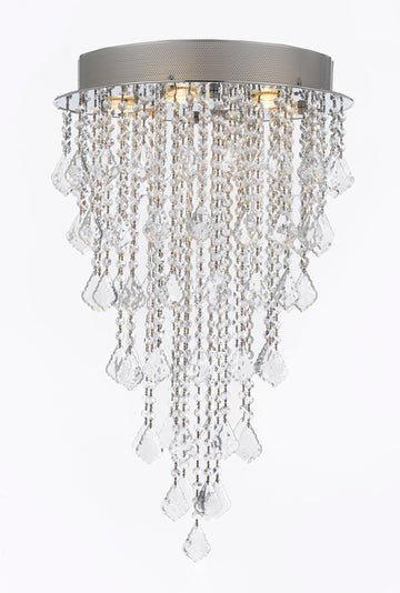 Modern Contemporary Chandelier "Rain Drop" Chandeliers Lighting with Crystal Balls! Great for the Entryway, Foyer, Living Room, Great Room, Kitchen, Dining Room! H32" X W18" - J10-B12/B7/26059/6