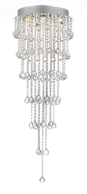 Modern Contemporary Chandelier "Rain Drop" Chandeliers Lighting with Crystal Balls! Great for the Entryway, Foyer, Living Room, Great Room! H50" X W18" - J10-B13/B6/26059/6