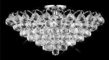 C121-SILVER/2001F/2111 Godiva CollectionEmpire Style FLUSH/SEMI-FLUSH CHANDELIER Chandeliers, Crystal Chandelier, Crystal Chandeliers, Lighting