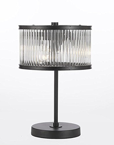 Crystal Rod Iron Table Lamp 1920s Essex Contemporary Modern, Desk Lamp, Bedside, Living Room, For Bedroom, Buffet - J10-GM-FC00101F