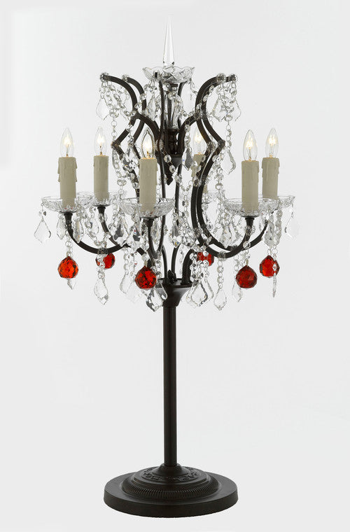 Baroque Crystal 6 Light Table Lamp - J10-SP-104/B96