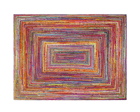 Multi Color Handbraided Jute Rug Area Rug 8 X 10 - J10-IN-601-8X10