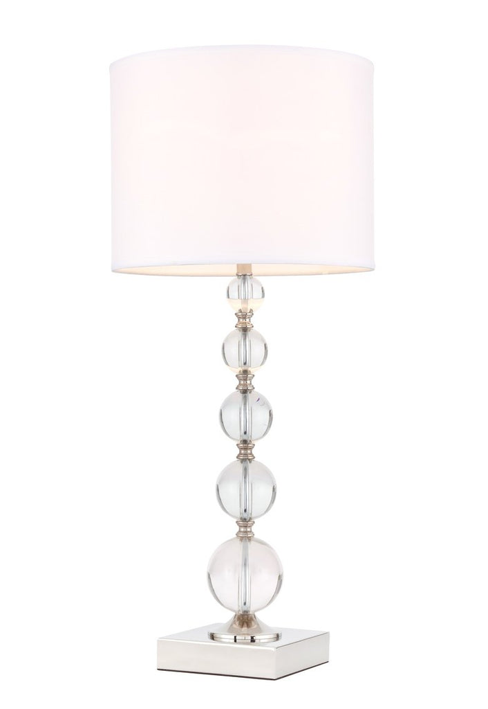 ZC121-TL3027PN - Regency Decor: Erte 1 light Polished Nickel Table Lamp