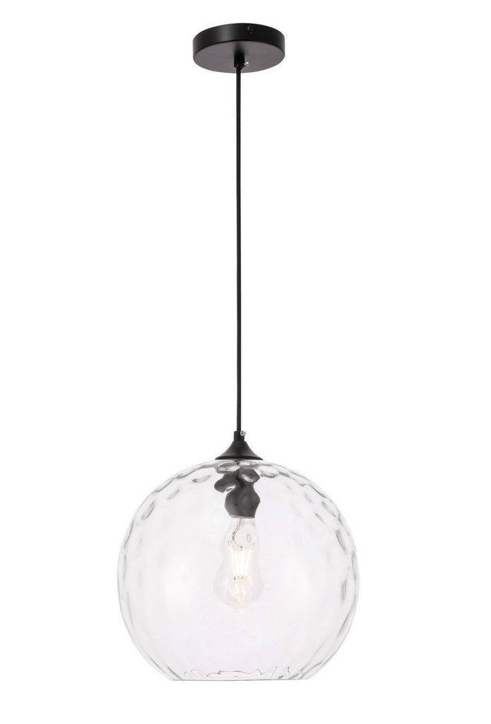 ZC121-LD2283 - Living District: Gibson 1 light Black and Clear glass pendant