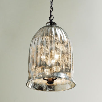 Antique Mirror Bell Pendant Lantern - F100-330