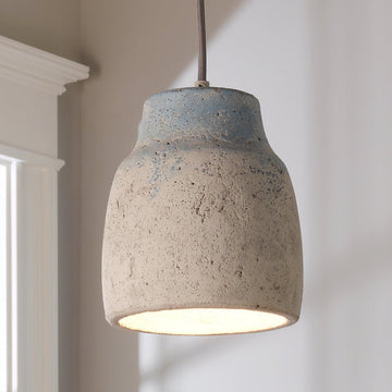 Antiqued Gray And Blue Cement Pendant - F100-309