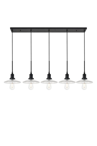 ZC121-LD4040D48BK - Living District: Waltz 5 light black Pendant