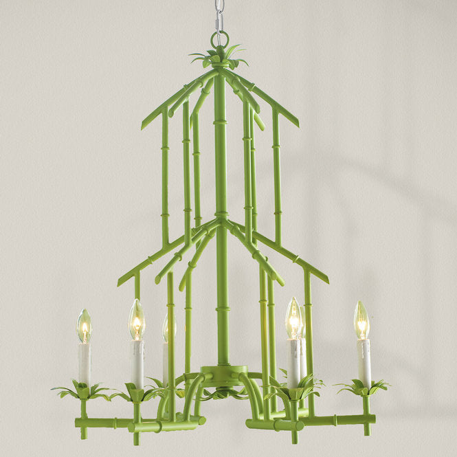 Bamboo Tower Chandelier 6 Light - F100-277
