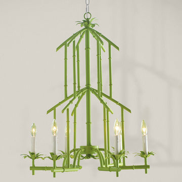 Bamboo Tower Chandelier 6 Light - F100-277