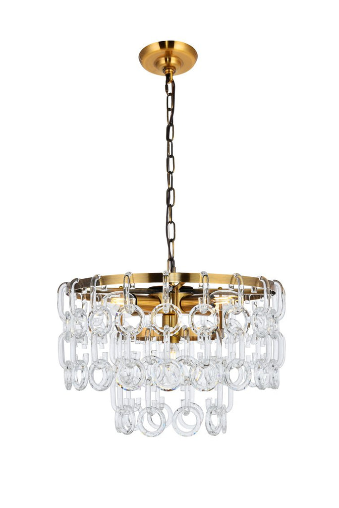 ZC121-1713D16LAB - Urban Classic: Eden 5 light in Light Antique Brass Pendant