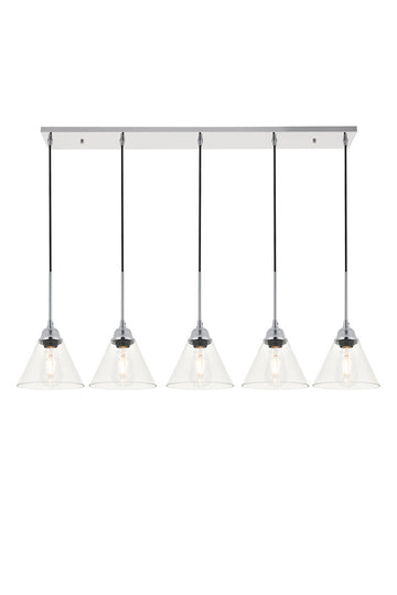 ZC121-LD4017D48C - Living District: Histoire 5 light chrome Pendant