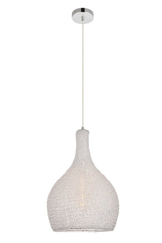 ZC121-LDPD2062 - Living District: Finola Collection Pendant D13.0'' H20.5 Lt:1 Chrome and Clear Finish