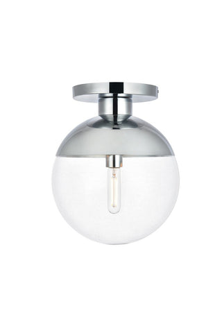 ZC121-LD6059C - Living District: Eclipse 1 Light Chrome Flush Mount With Clear Glass