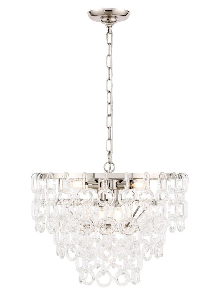 ZC121-1713D20PN - Urban Classic: Debutante 6 light Polished Nickel Pendant