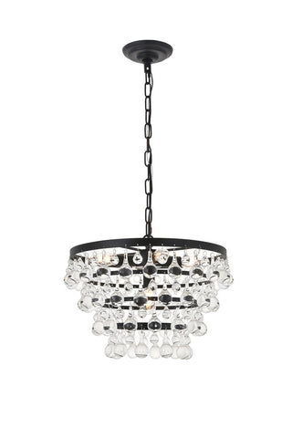 ZC121-LD5016D17BK - Living District: Kora 5 light Black Pendant