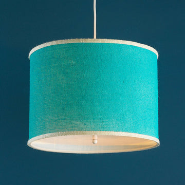 Colorful Burlap Drum Pendant - F100-437