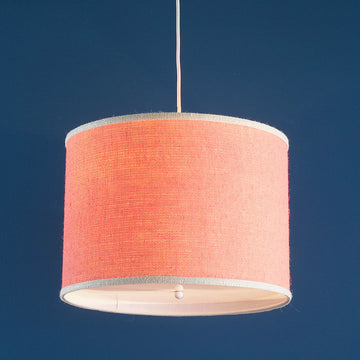 Colorful Burlap Drum Pendant - F100-433