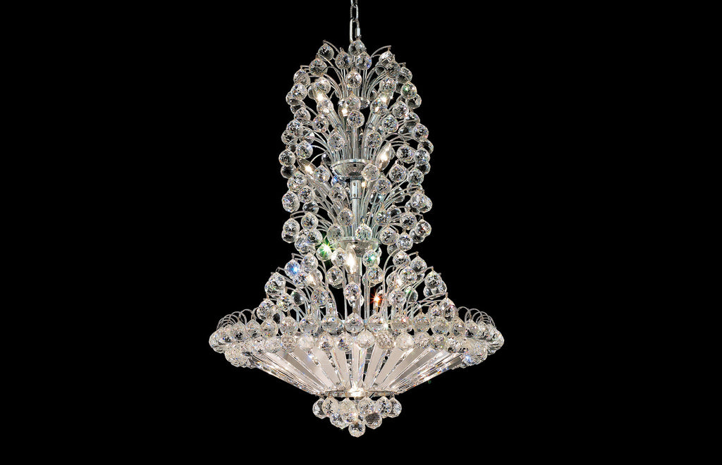 C121-2908D28C/EC - Regency Lighting: Sirius 22 light Chrome Chandelier Clear Elegant Cut Crystal