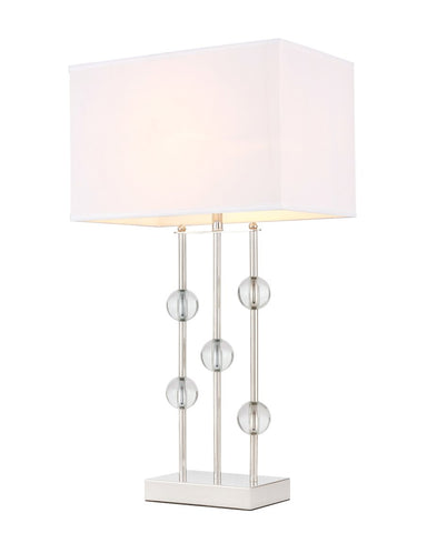 ZC121-TL3025PN - Regency Decor: Rene 1 light Polished Nickel Table Lamp