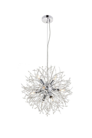 ZC121-LD5052D20C - Living District: Flores 8 light Chrome Pendant