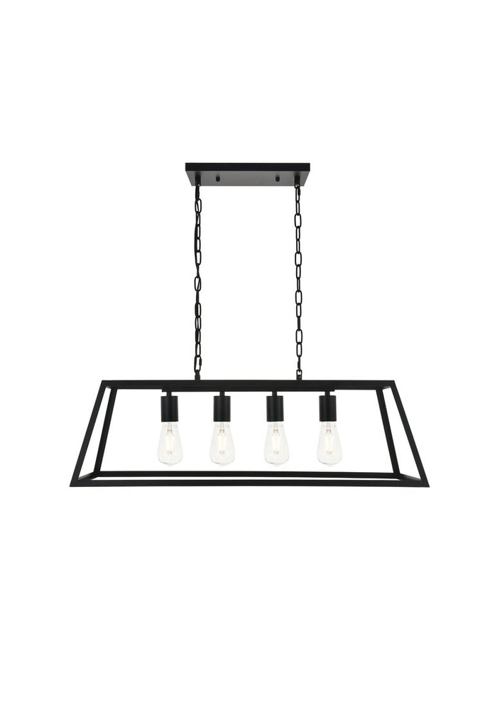 ZC121-LD4061D32BK - Living District: Resolute 4 light black Pendant