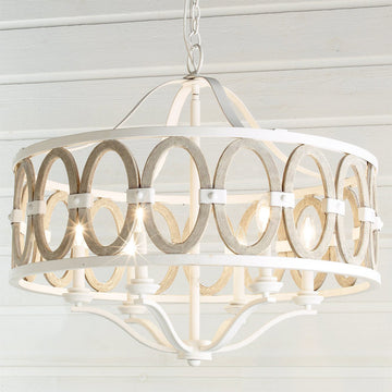 Driftwood Entwined Ovals Chandelier 1 - F100-280