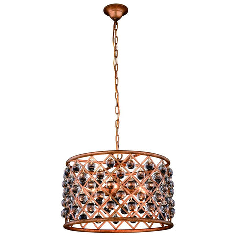 ZC121-1204D20GI/RC - Urban Classic: Madison 6 light Golden Iron Pendant Clear Royal Cut Crystal