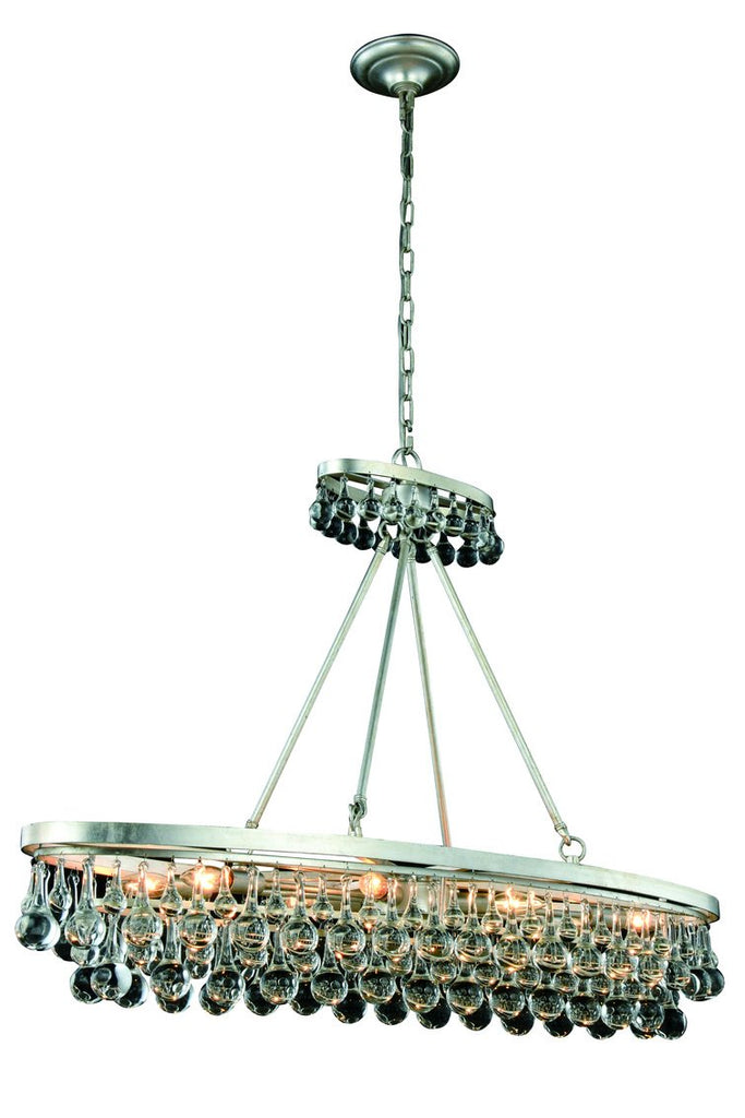 ZC121-1509G44SL - Urban Classic: Bettina 8 light Silver Leaf Pendant Clear Royal Cut Crystal