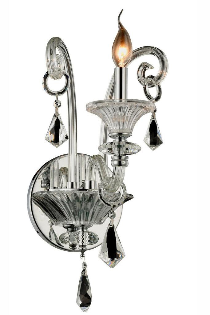 ZC121-7871W10C/RC - Regency Lighting: Aurora 1 light Chrome Wall Sconce Clear Royal Cut Crystal