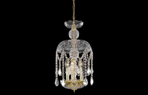 C121-7803D11G/RC - Regency Lighting: Baroque 3 light Gold Pendant Clear Royal Cut Crystal