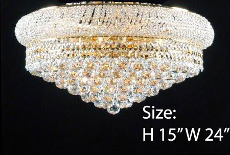 Flush Empire Crystal Chandelier Lighting 15X24 - A500-Flush/542/15