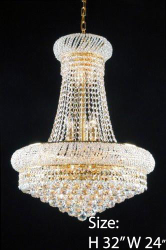 Swarovski Crystal Trimmed Chandelier New French Empire Crystal Chandelier 24X32 - A500-Cg/542/15Sw