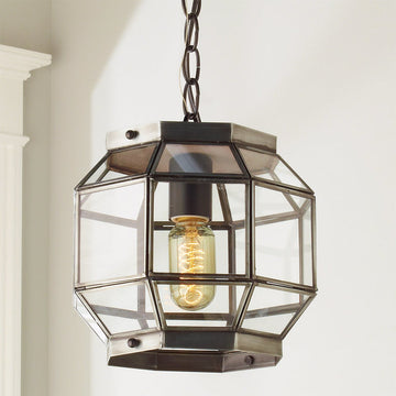 Helix Metal And Glass Pendant - F100-588