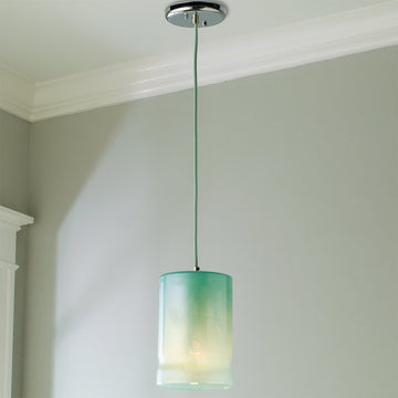 Iridescent Mint Glass Pendant - F100-518