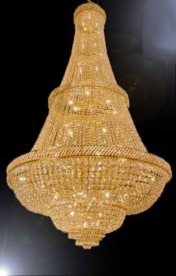 French Empire Crystal Chandelier Lighting H90" x W50" - Perfect for an Entryway or Foyer - A500-C9/CG/448/48