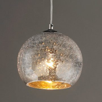 Mini Crackled Mercury Bowl Pendant Light - F100-128