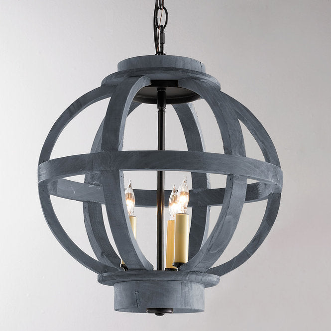 Mini Wood Globe Lantern - F100-161