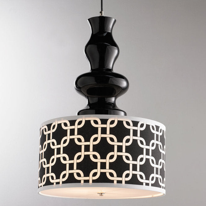 Modern Black Glass Table Lamp Pendant - F100-585