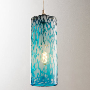 Mottled Glass Cylinder Pendant - F100-284