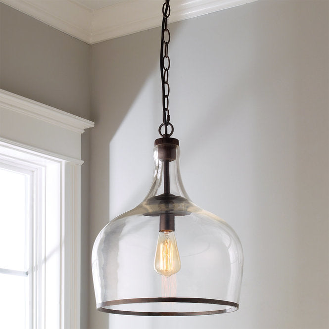 Reproduction Glass Cloche Pendant - F100-140