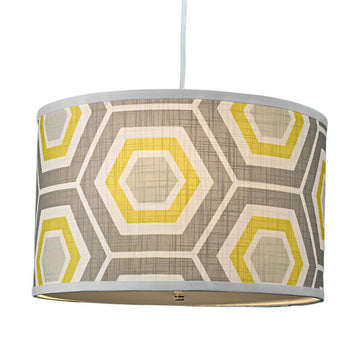 Retro Honeycomb Drum Shade Pendant - F100-529
