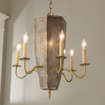 Rustic Steel Hexagonal Chandelier - F100-535