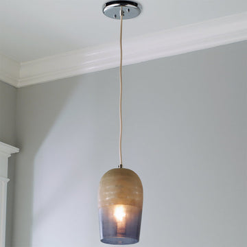 Silver Crosshatch Textured Pendant - F100-519