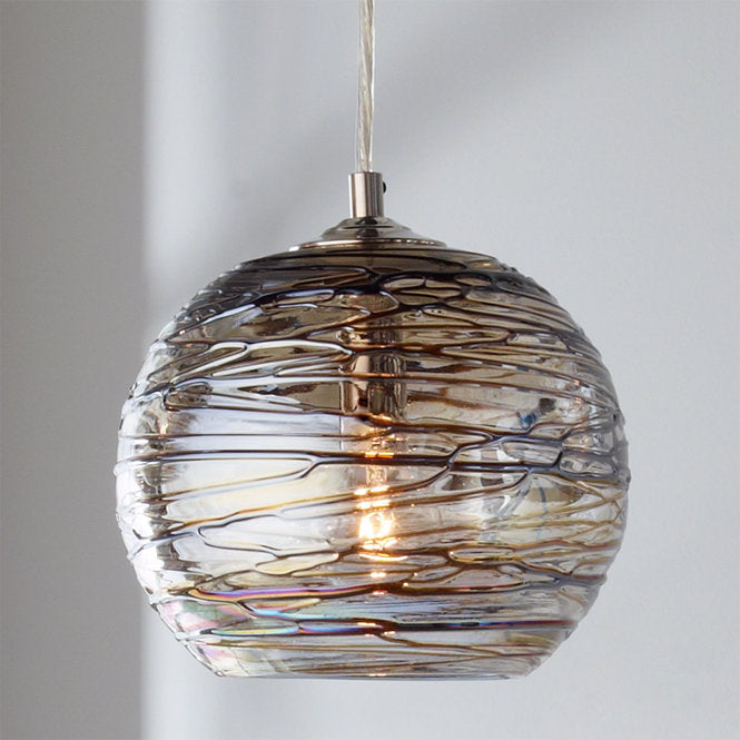 Swirling Glass Globe Mini Pendant Light - F100-146