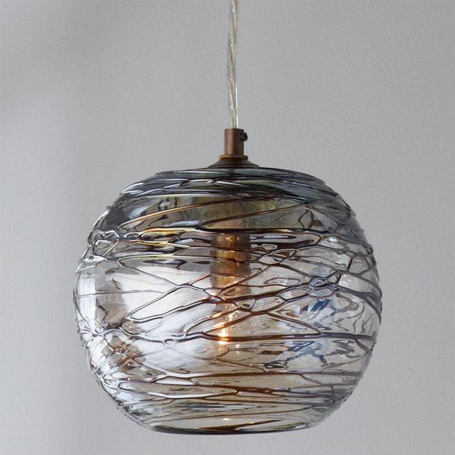 Swirling Glass Globe Mini Pendant Light - F100-147