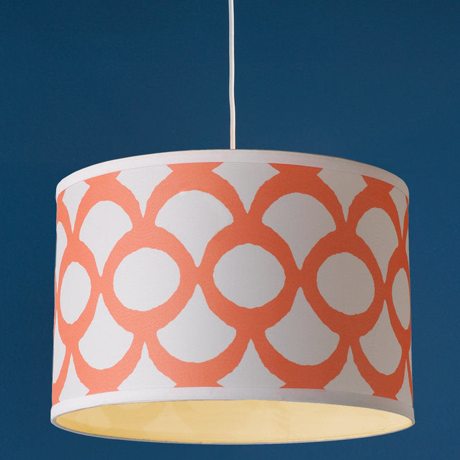 Young House Love Scallop Print Drum Shade Pendant 16 - F100-513