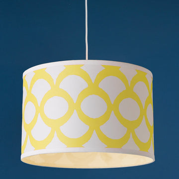 Young House Love Scallop Print Drum Shade Pendant 16 - F100-514